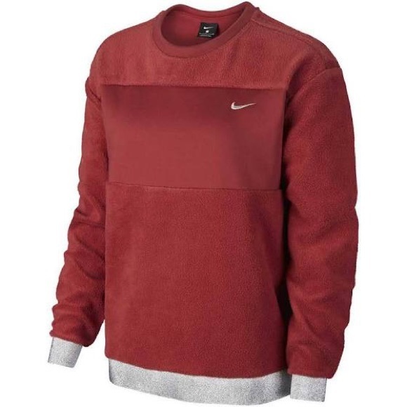 Nike Sweaters - Nike Glitter Sherpa Crewneck Sweater XL